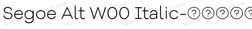 Segoe Alt W00 Italic字体转换